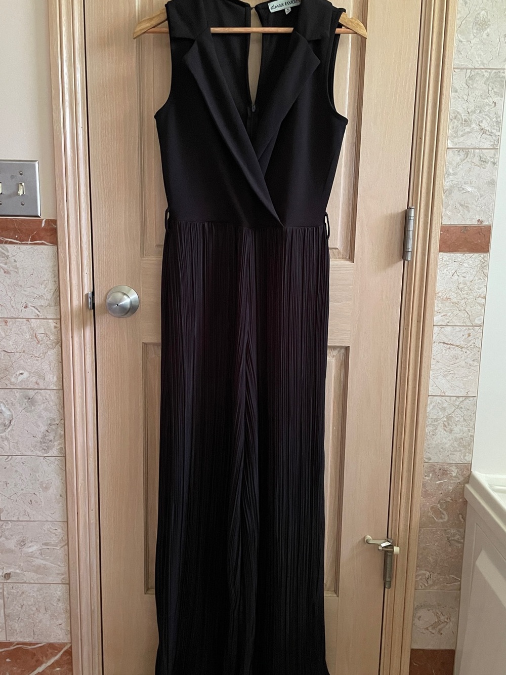 Almost Famous Black Sleeveless Pleated Maxi Jumpsuit